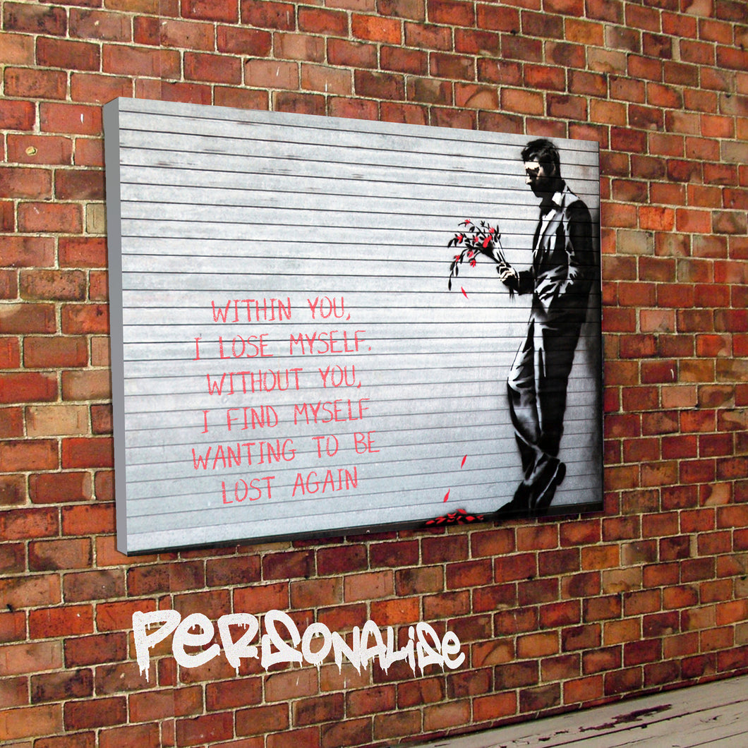 Personalised Petal Banksy Canvas