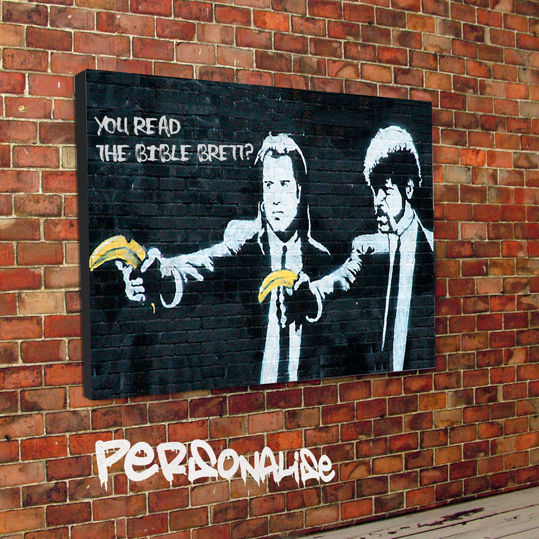 Personalised Pulp Fiction Banksy Canvas
