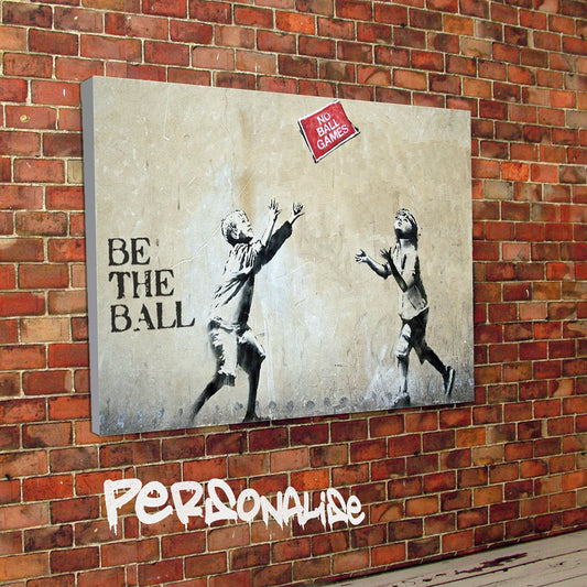 Personalised No Ball Games Banksy Canvas