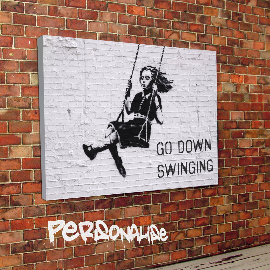 Personalised Swing Banksy Canvas