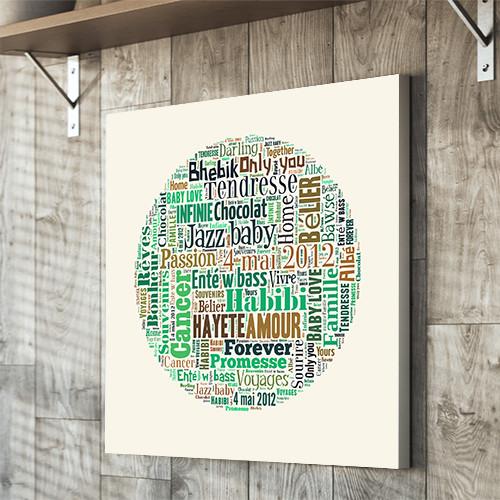 Text art montage word art montage canvas circle