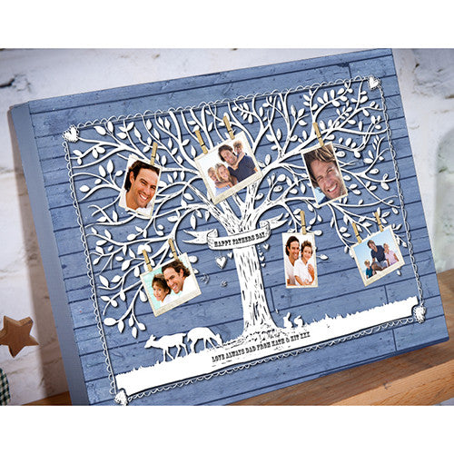 family Tree Father's Day canvas gift dad grandad photo upload personalised
