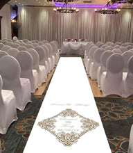 Load image into Gallery viewer, personalised wedding aisle runner ornate forever and always
