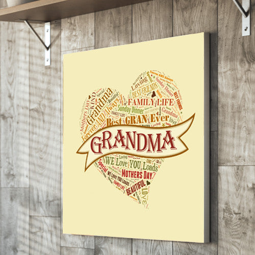 Mother's Day Text Montage gift personalised unique mother grandma nan granny