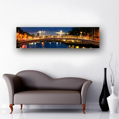 Ha'Penny Bridge Liffey Bridge Dublin city art.
