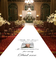 Load image into Gallery viewer, personalised wedding aisle runner remembrance photo upload memorial
