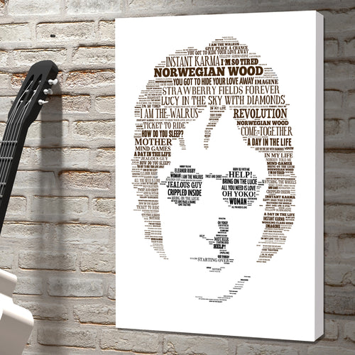 John Lennon rock icon word art canvas