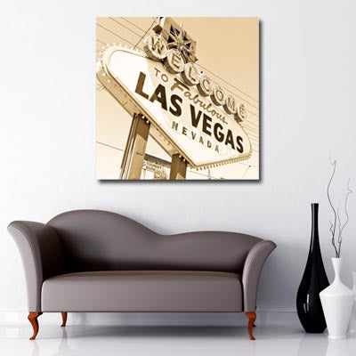 Las Vegas Sign retro sepia