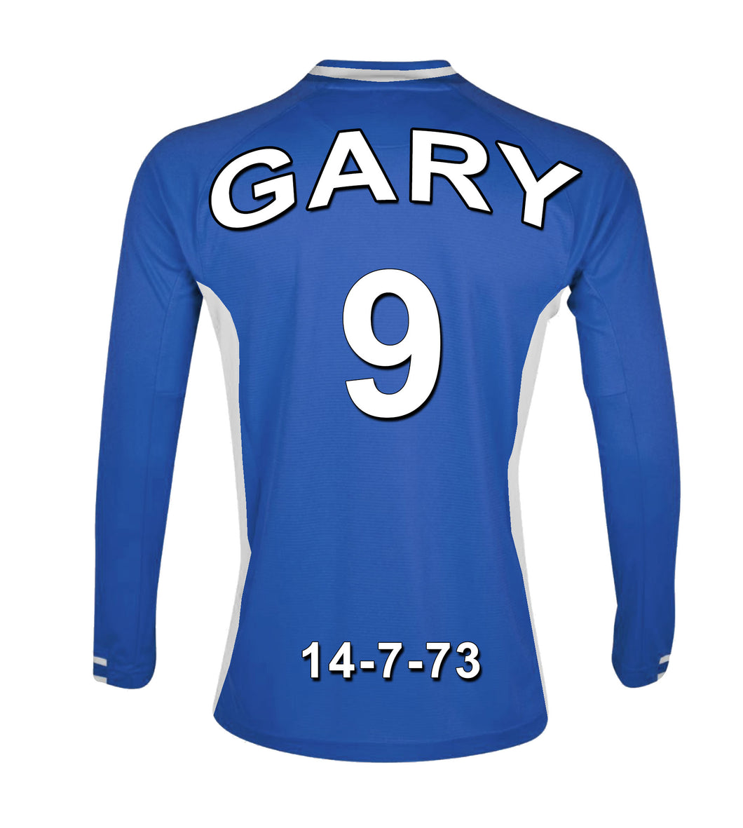 Leicester City blue and white  personalised football shirt canvas