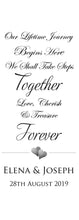 Load image into Gallery viewer, personalised wedding aisle runner hearts lifetime journey
