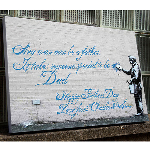 Banksy Father's Day canvas gift dad grandad