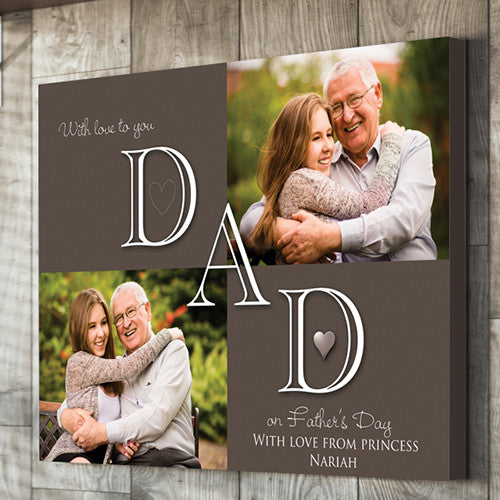 Dad personalised Father's day canvas grandad gift 