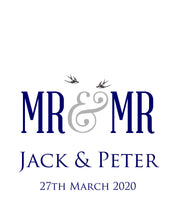 Load image into Gallery viewer, personalised wedding aisle runner LGBT Mr &amp; MR 
