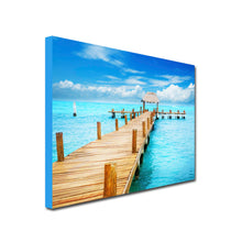 Load image into Gallery viewer, Boat dock at Sea paradise Art Canvas
