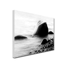Load image into Gallery viewer, Black and White Art Canvas of Rocks in Sea in Norway
