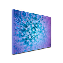 Load image into Gallery viewer, Landscape Art Canvas of close up thistle head in lilac and blue
