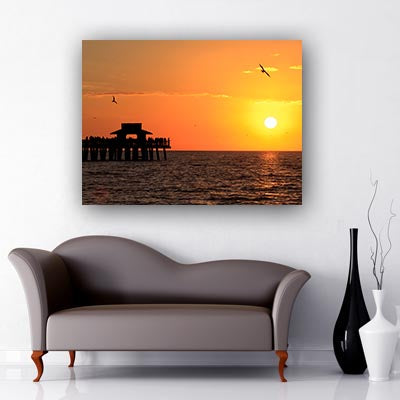 sunset at Naples Pier Florida USA