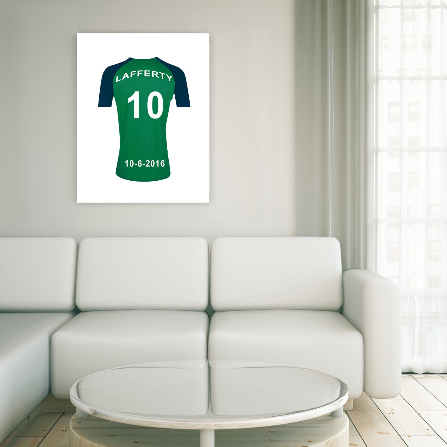 Northern Ireland Personalised Football Shirt Canvas