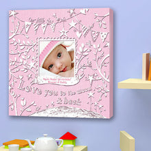 Load image into Gallery viewer, Love You To the Moon Birth Announcement Canvas
