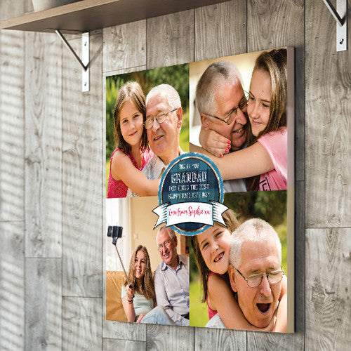 Father's Day canvas gift photo upload dad, grandad, dad