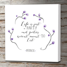 Load image into Gallery viewer, Square Art Canvas using lyrics from Prince - 1999
