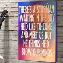 Load image into Gallery viewer, Portrait Art Canvas, Song Lyrics from David Bowie - Starman
