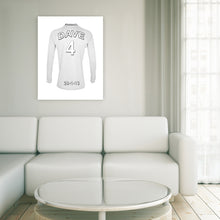 Load image into Gallery viewer, Tottenham Hotspurs Football Club  white personalised football shirt canvas
