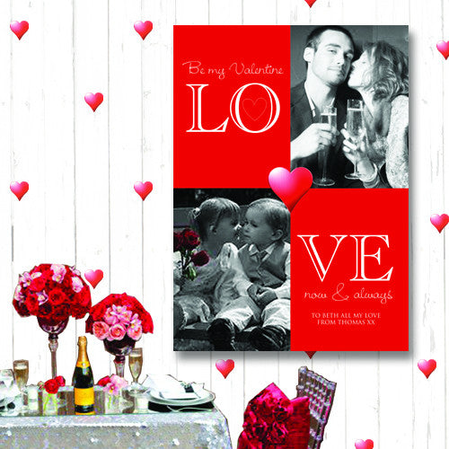 LOVE Text Photo Canvas