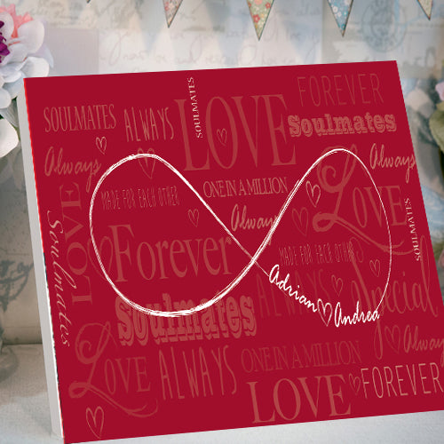 Desktop valentines card canvas personalise infinity