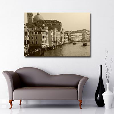 Venice Grande Canal Sepia image
