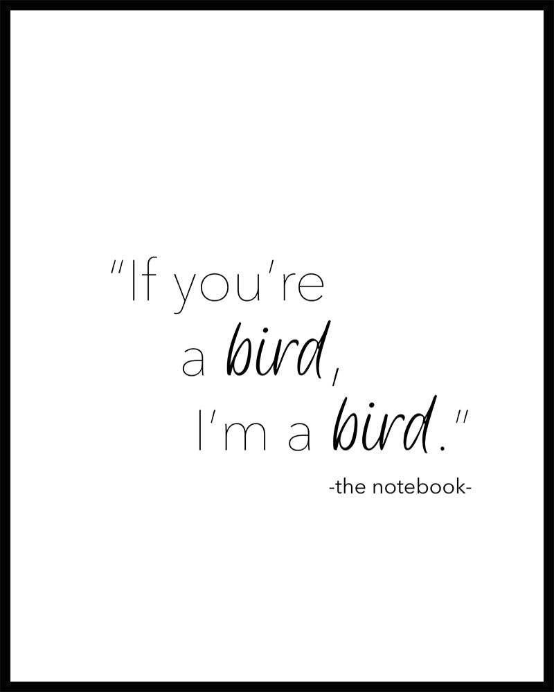 The Notebook If Youre A Bird Im A Bird The notebook if youre a bird im a bird