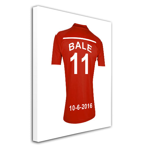 Wales National Football Team Personalised Football Shirt Canvas