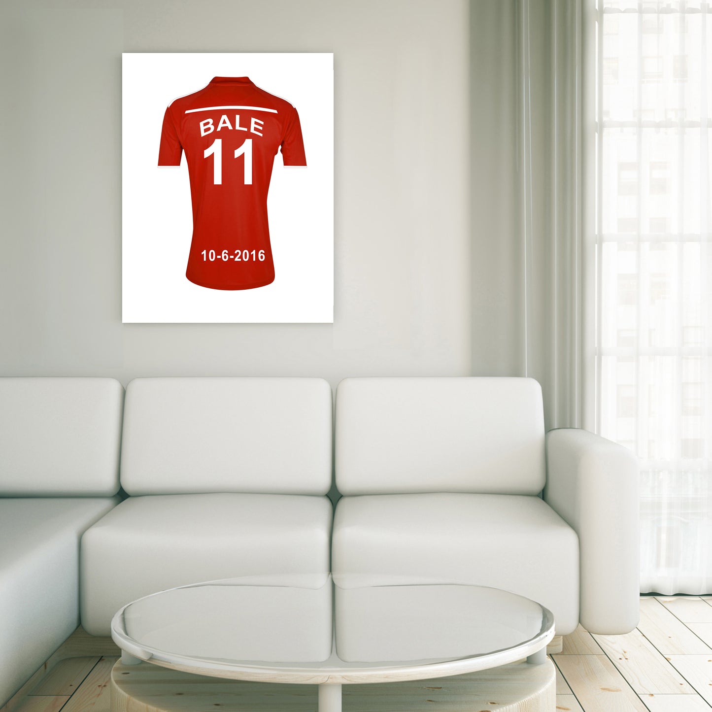 Wales National Football Team Personalised Football Shirt Canvas