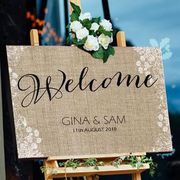 Wedding Welcome Sign - Welcome from the Bride and Groom