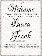 Load image into Gallery viewer, wedding welcome sign friends and family

