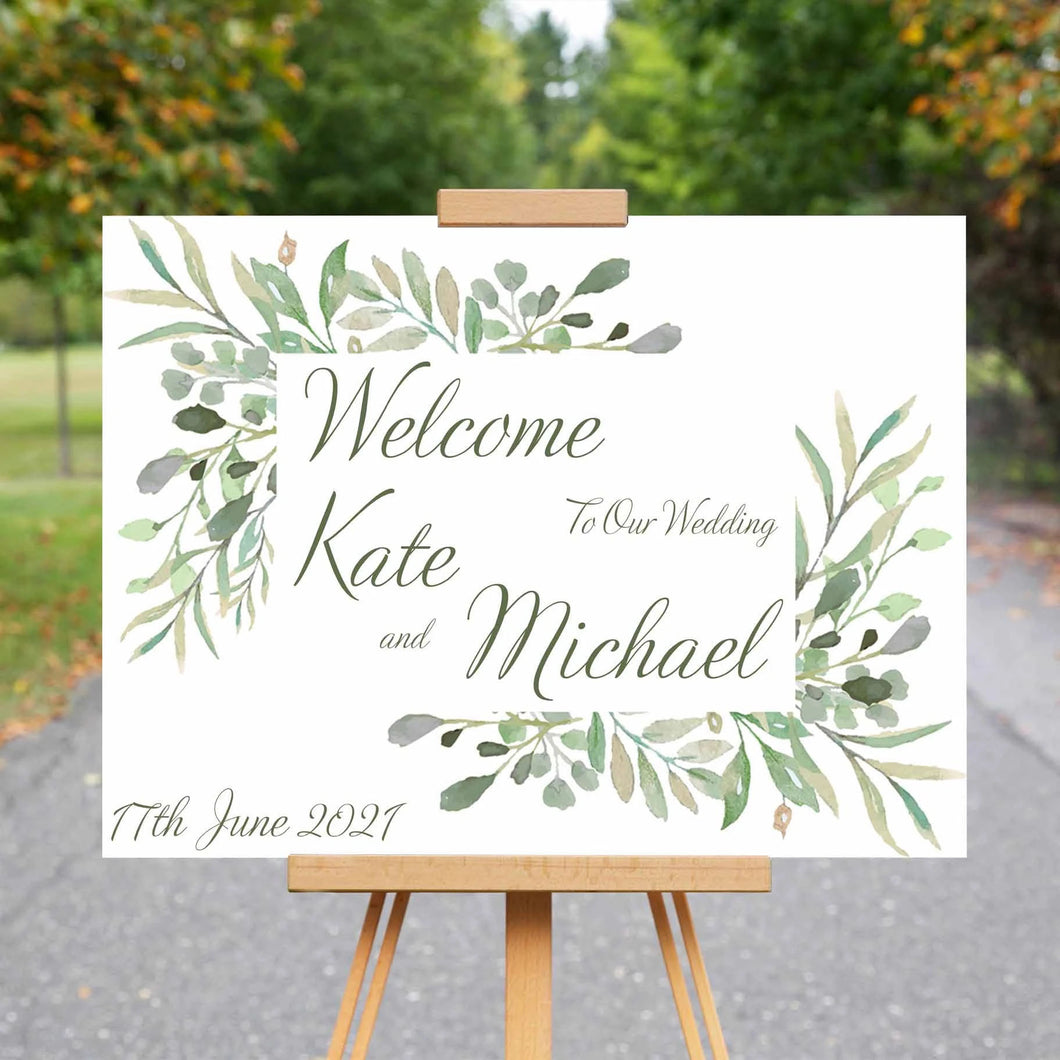 Wedding Welcome Sign - Fauna