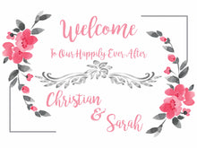 Load image into Gallery viewer, Wedding Welcome Sign - Winter Flowers
