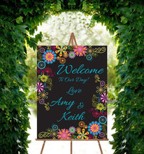 Load image into Gallery viewer, Wedding Welcome Sign - Psychedelic
