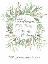 Load image into Gallery viewer, Wedding Welcome Sign - Flora
