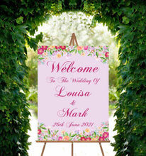 Load image into Gallery viewer, Wedding Welcome Sign - Flower Power
