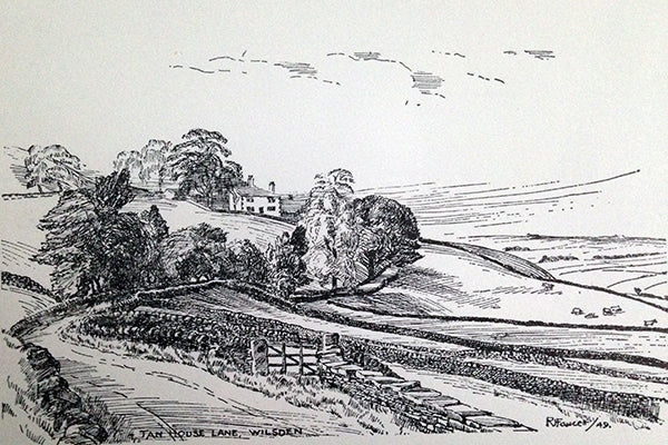 Canvas Print landscape sketch, wilsden, R Fawcett