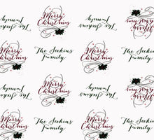 Load image into Gallery viewer, Personalised Christmas Table Runner merry Christmas table decoration
