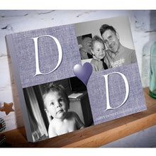 Load image into Gallery viewer, Dad Father&#39;s Day 2 images personalised gift canvas
