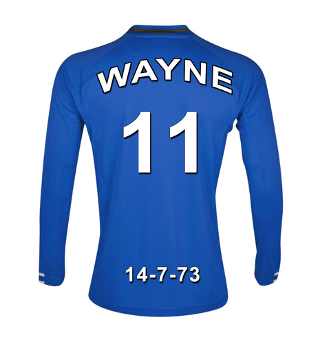 Everton blue and white  personalised football shirt canvas