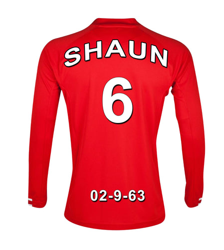 Liverpool Football Club red personalised football shirt canvas