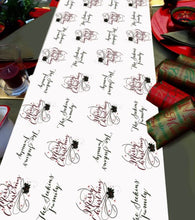 Load image into Gallery viewer, Personalised Christmas Table Runner merry Christmas table decoration
