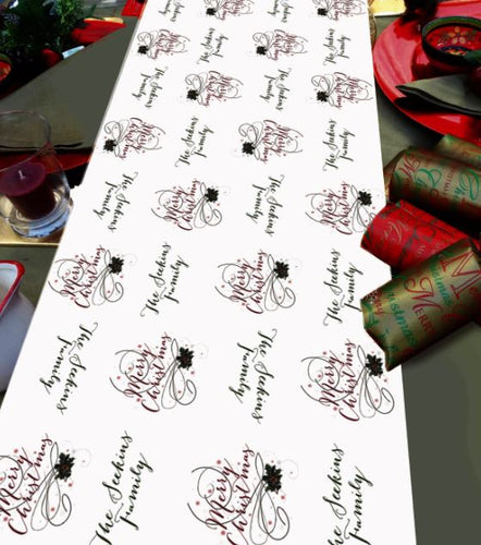 Personalised Christmas Table Runner merry Christmas table decoration
