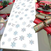 Load image into Gallery viewer, Christmas Table runner personalised snowflake Blue
