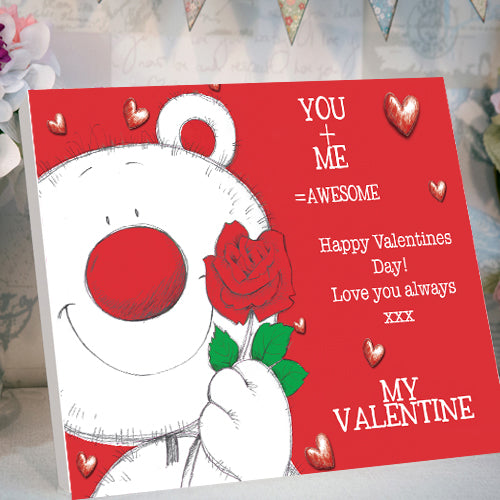 Valentine Desktop Canvas Card Mowbray Bear